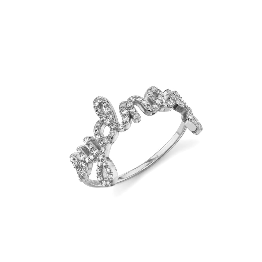 Gold & Diamond Custom Script Rings - Sydney Evan Fine Jewelry