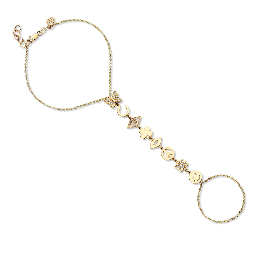 Gold & Diamond Icons Princess Bracelet - Sydney Evan Fine Jewelry