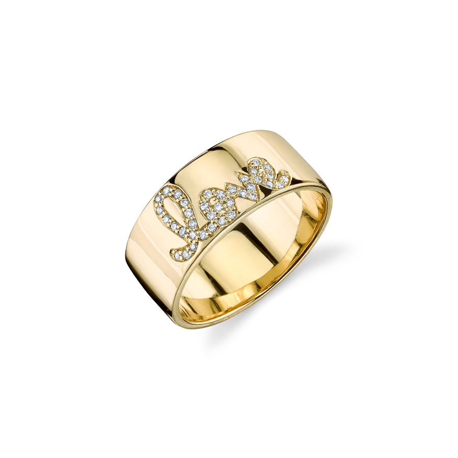 Gold & Diamond Love Band Ring - Sydney Evan Fine Jewelry