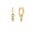 Men's Collection Gold & Diamond Mini Cross Charm Huggie Hoops