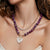 Gold & Diamond Multi-Heart Ruby Necklace