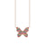Gold & Rainbow Large Butterfly Necklace