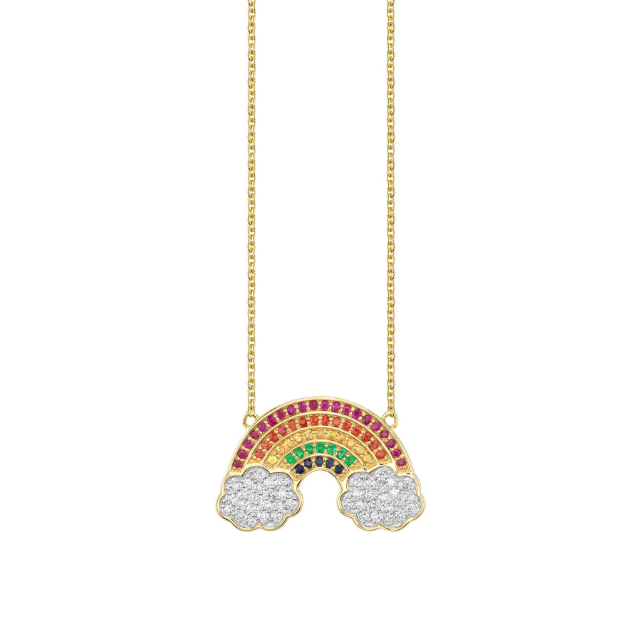 Gold & Gemstone Rainbow Necklace - Sydney Evan Fine Jewelry