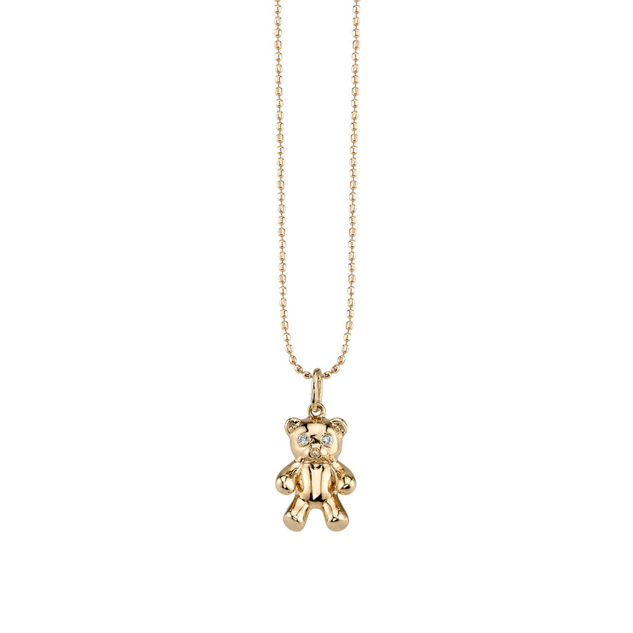 Kids Collection Gold & Diamond Teddy Bear Necklace - Sydney Evan Fine Jewelry