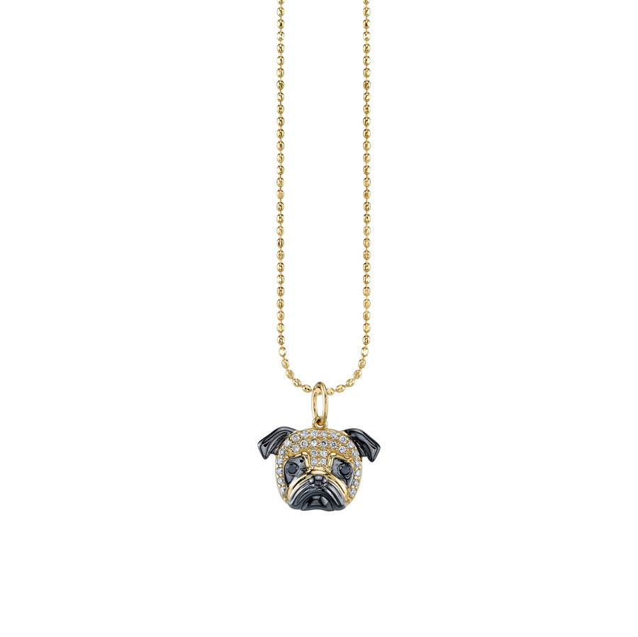 Gold & Diamond Pug Charm - Sydney Evan Fine Jewelry