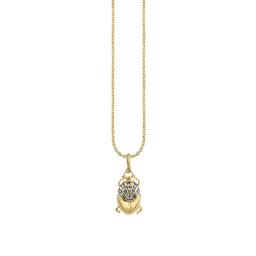Gold & Diamond Small Scarab Charm - Sydney Evan Fine Jewelry