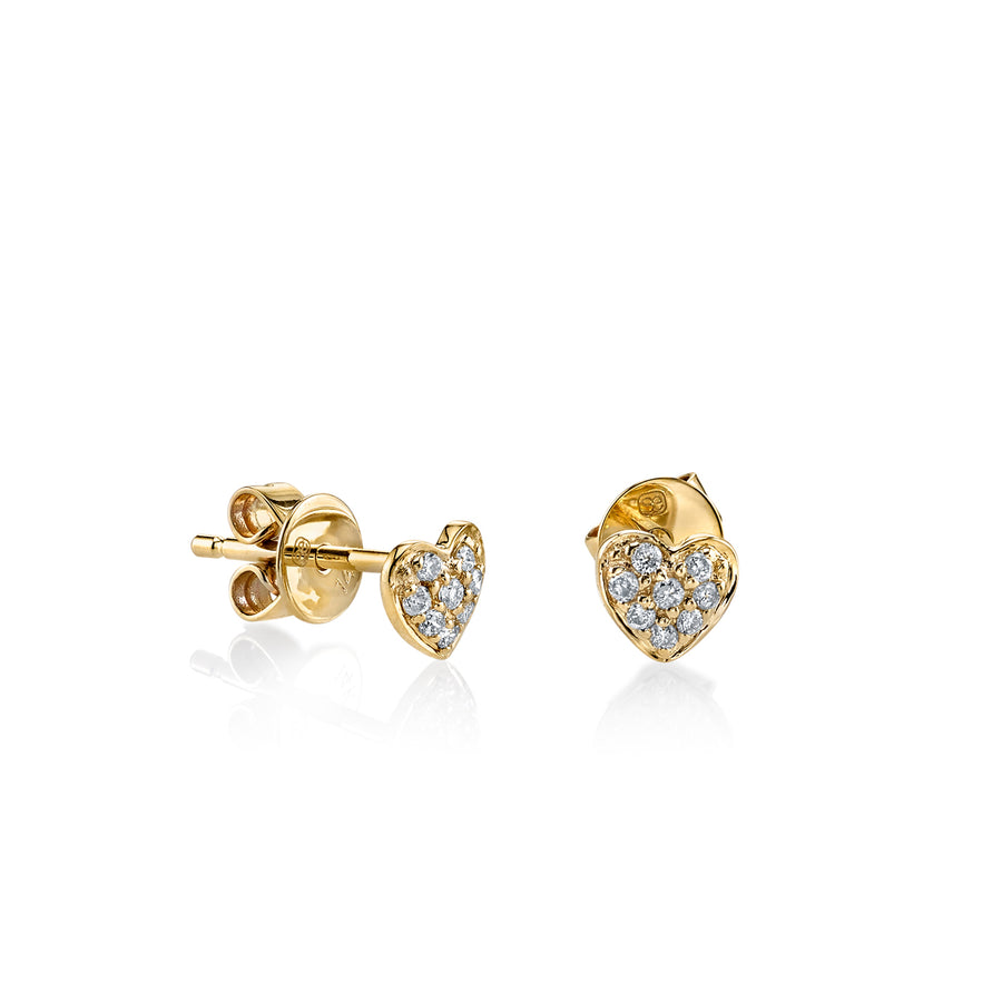 Gold & Diamond Tiny Heart Stud - Sydney Evan Fine Jewelry