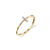 Gold & Pavé Diamond Bent Cross Ring