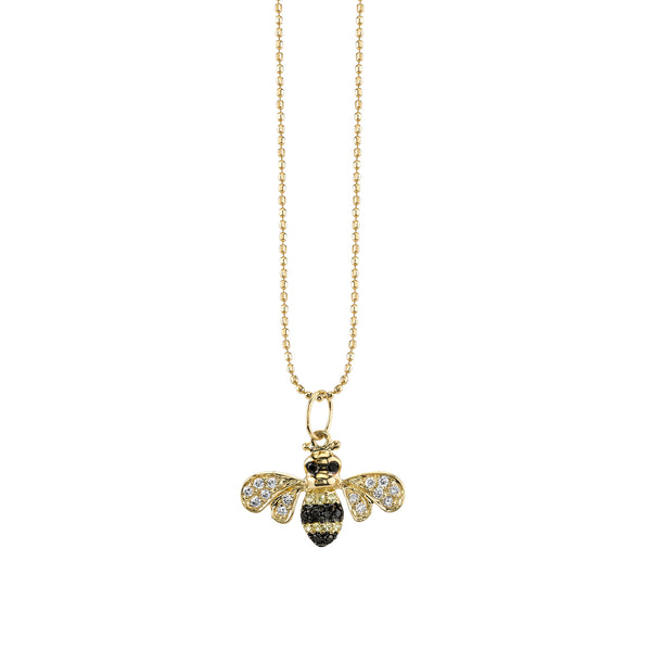 Lovelock 14ct Yellow Gold Diamond Bee Necklace