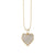 Gold & Diamond Large Heart Charm