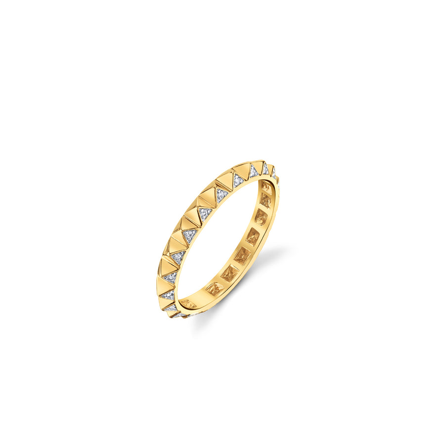 Gold & Diamond Mini Pyramid Eternity Ring - Sydney Evan Fine Jewelry