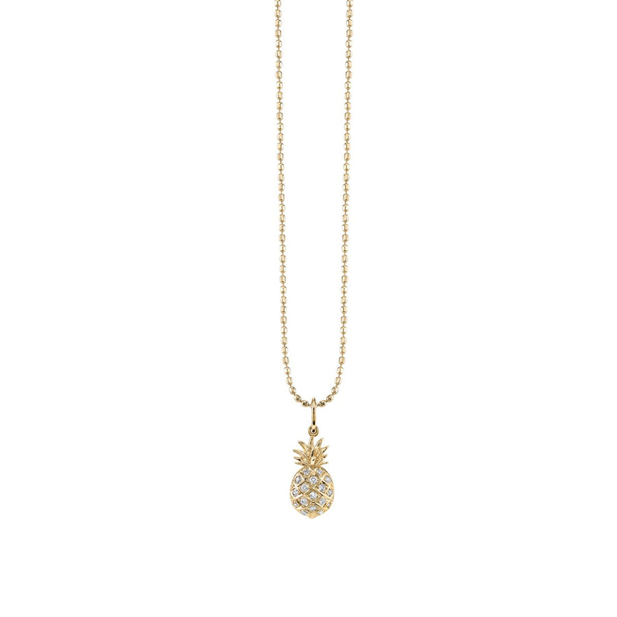 Gold & Diamond Pineapple Charm - Sydney Evan Fine Jewelry