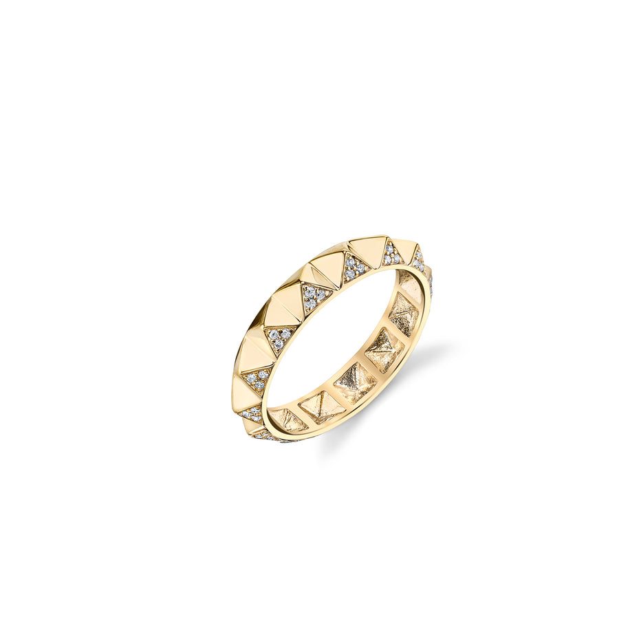 Gold & Diamond Pyramid Eternity Ring - Sydney Evan Fine Jewelry