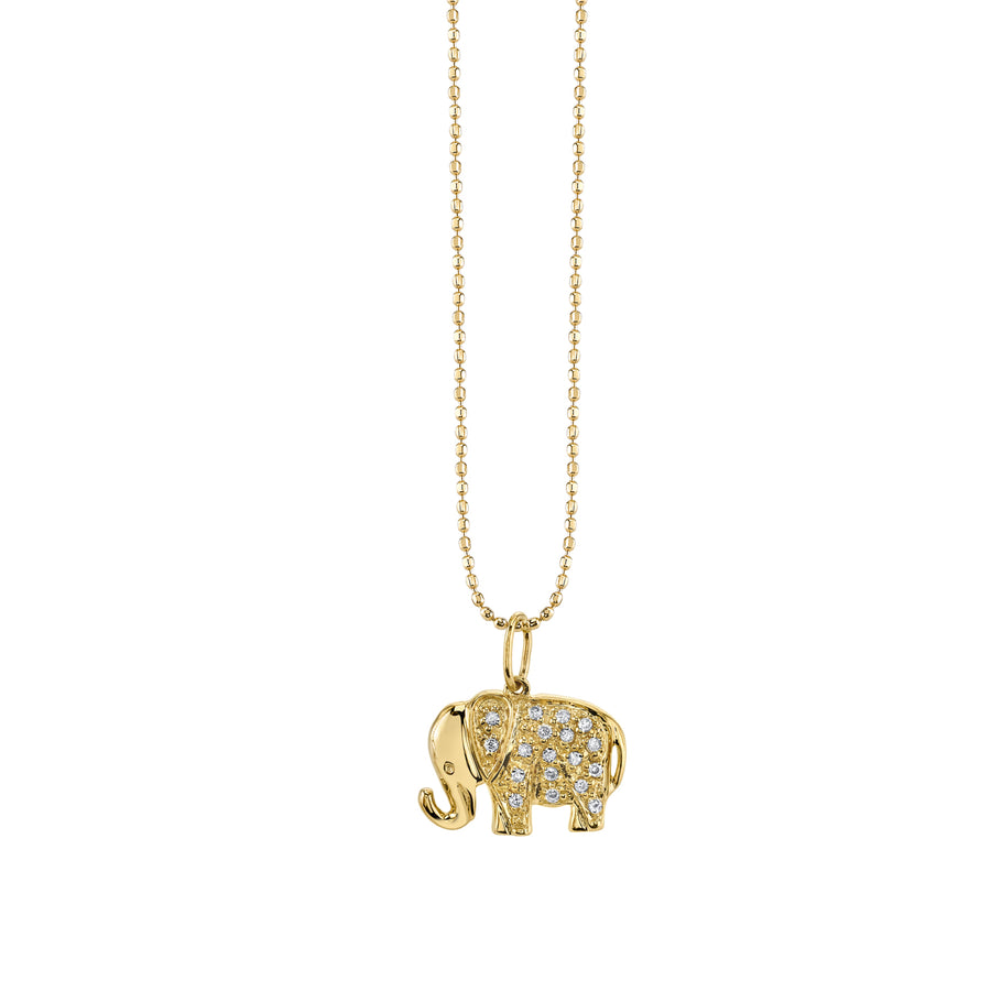 Gold & Diamond Small Elephant Charm - Sydney Evan Fine Jewelry