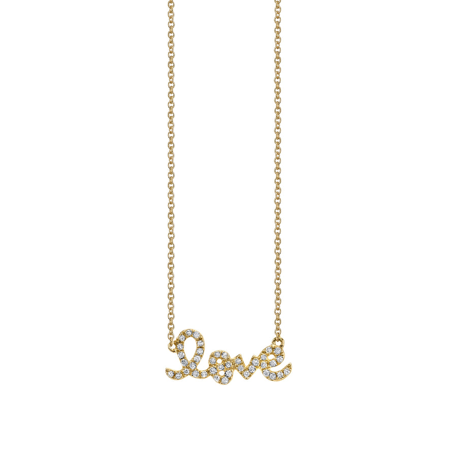 Gold & Diamond Small Love Necklace - Sydney Evan Fine Jewelry