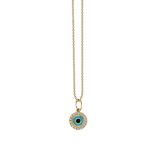 Gold 14K Enamel Evil Eye outlets Pendant