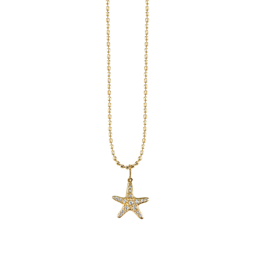 Gold & Diamond Small Starfish Charm - Sydney Evan Fine Jewelry