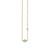 Gold & Turquoise Mini Enamel Hamsa Necklace with Bezel Set Diamond