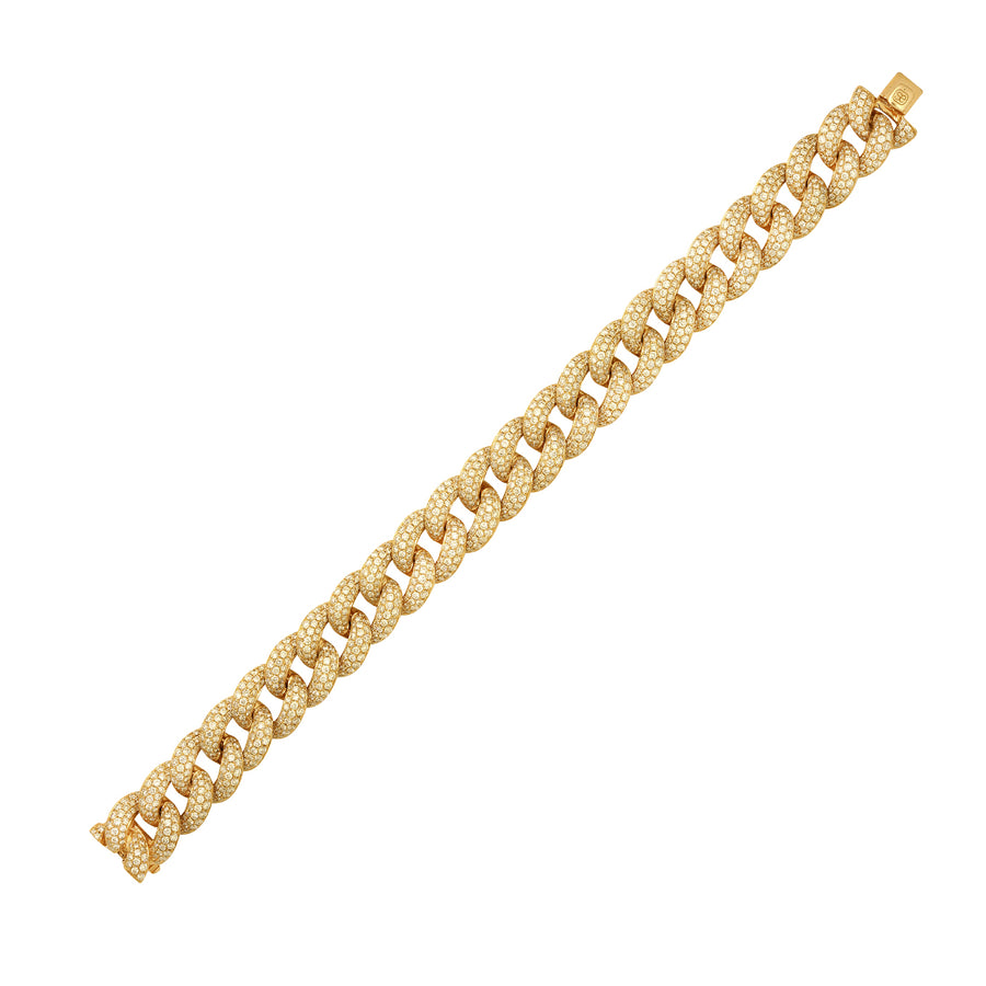 Gold & Pavé Diamond Link Bracelet - Sydney Evan Fine Jewelry