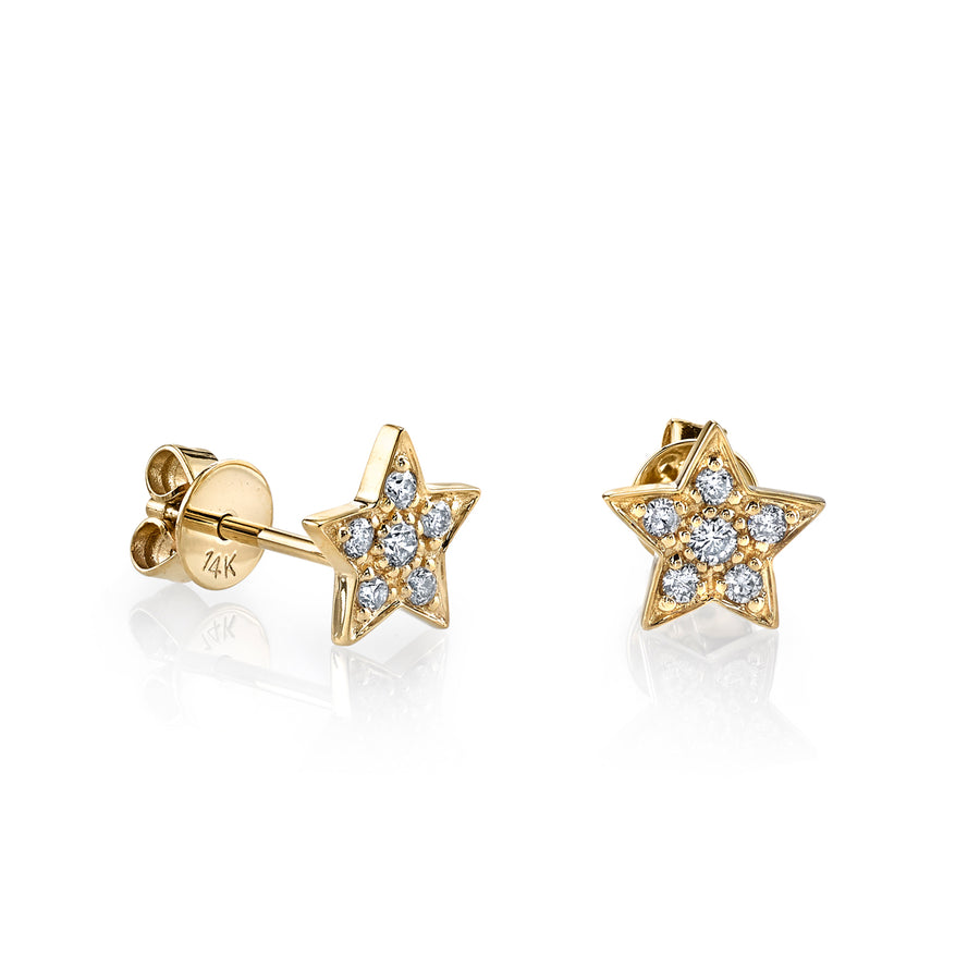 Gold & Diamond Star Stud - Sydney Evan Fine Jewelry