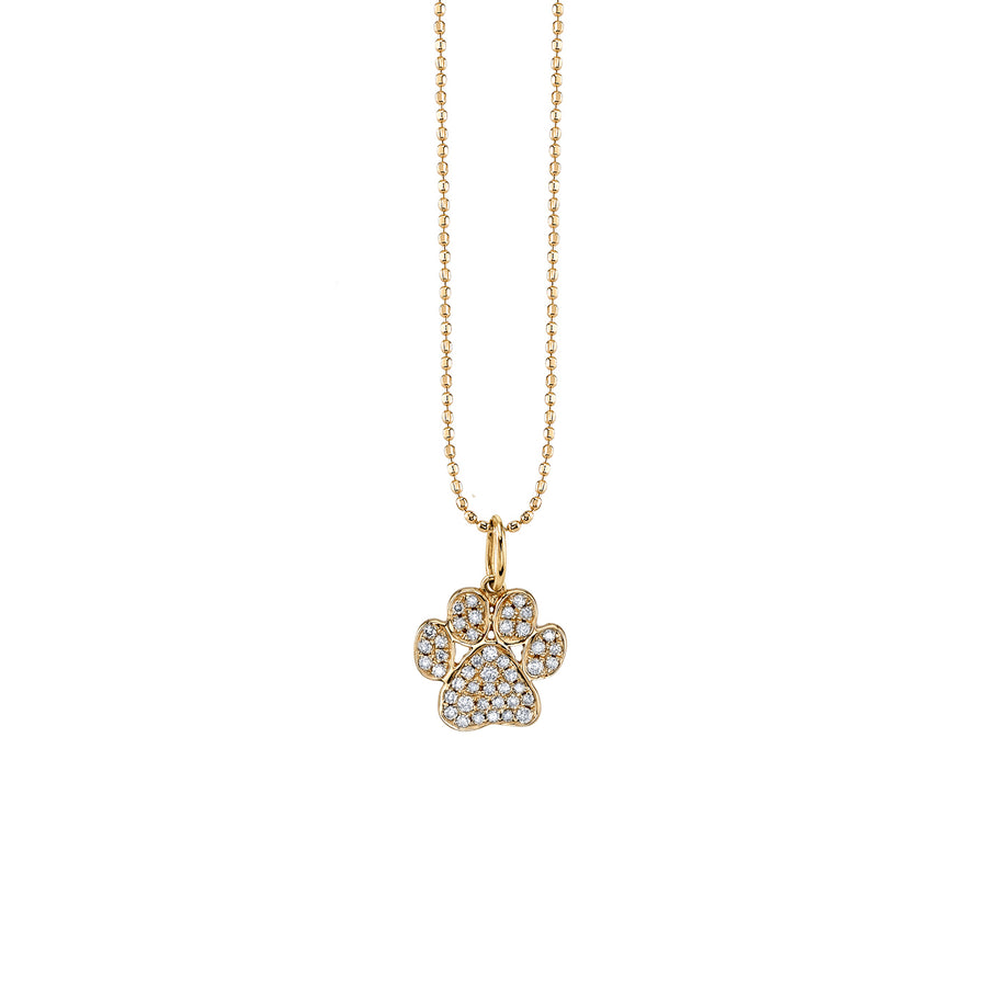 Gold & Diamond Paw Print Charm - Sydney Evan Fine Jewelry