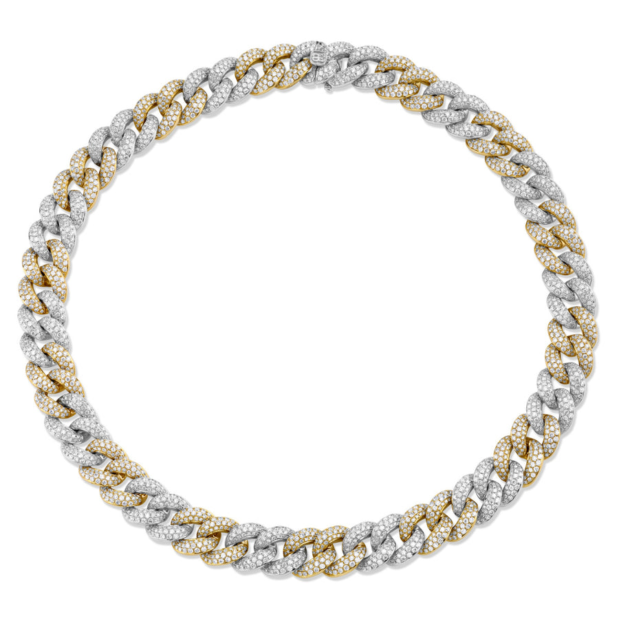 Two-Tone Gold & Diamond Link Necklace - Sydney Evan Fine Jewelry