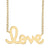 Pure Gold Supersize Script Love Necklace