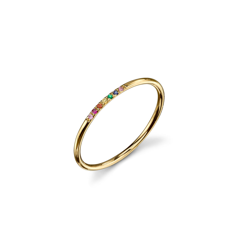 Gold & Rainbow 7-Stone Ring - Sydney Evan Fine Jewelry