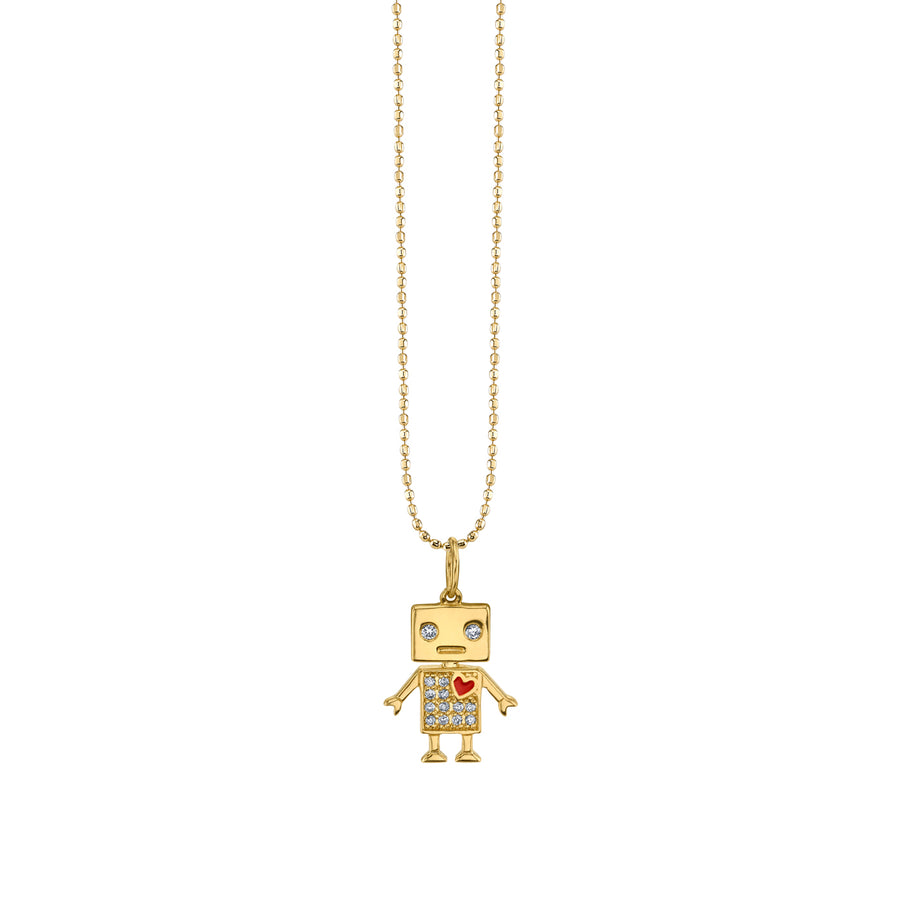Gold & Diamond Robot Charm - Sydney Evan Fine Jewelry