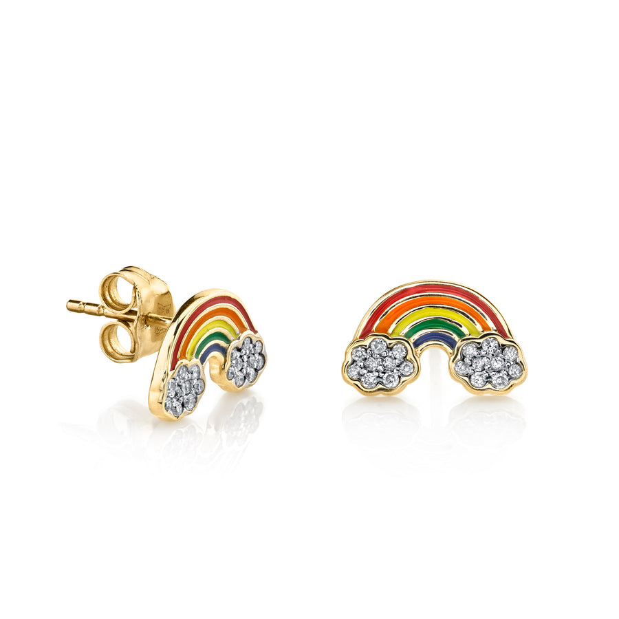 Gold & Diamond Rainbow Stud - Sydney Evan Fine Jewelry