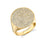 Gold & Diamond Large Pave Signet Ring